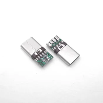 10шт САМ OTG USB-3.1 Заваряване включете USB 3.1 Type C Конектор с Конектори за печатни платки Терминали за Данни, Линии за Android