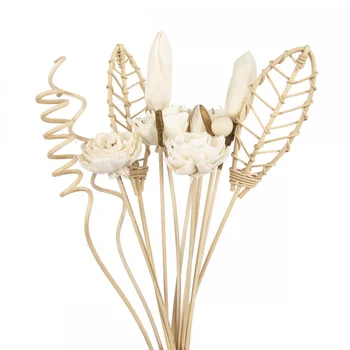 12 бр., ротанговые пръчки с цветя серията Lotus, ароматни пръчици, без огън, тръстика дифузьор, пръчка, украса със собствените си ръце, домашен декор