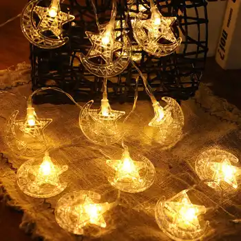 20LED Лампа Рамадан Струнен страхотна украшение Eid Mubarak струнни светлини за сватба, рожден Ден