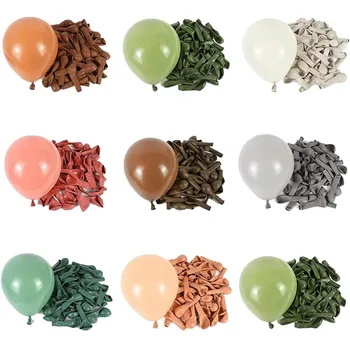 30/20/10/2 елемента ретро латексови балони 5/10/12/18 инча цветове авокадо, зелени балони за сафари в джунглата, украса за детската душа, на партито по случай рождения Ден