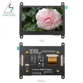 4.3-инчов RGB IPS капацитивен сензорен LCD модул, съвместим с Atomic/Wildfire STM32 development board