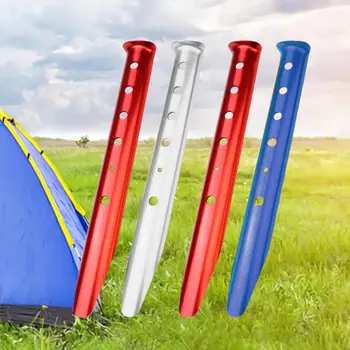 4 бр. Брой за кемпинговой палатки U-образна форма на ноктите висока твърдост, здрав носещи фиксиран палатка от алуминиева сплав, клечки за плажна палатка