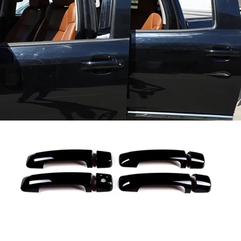 ABS Външна врата копчето, накладки, стикер, аксесоари за Toyota 2007-2021 Sequoia 2008-2020 (пиано черен)