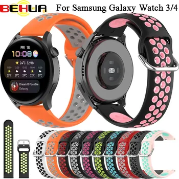 BEHUA Силикон 20 мм и Каишка за Samsung Galaxy Watch Gear S2 Active 2 40 мм 44 мм Спортен Каишка За Часовник Huawei honor ES На Китката Correa