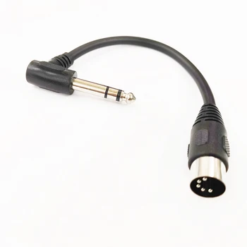 NCHTEK MIDI Din 5Pin куплунга, а под ъгъл 90 градуса 6,35 мм Стерео Мъжки TRS Аудио кабел за Свързване около 20 см/1 бр.