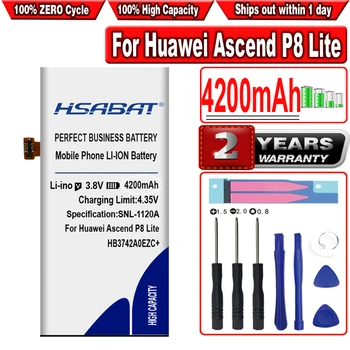 Батерия HSABAT 4200mAh се Използва за Huawei Ascend P8 Lite HB3742A0EZC + Батерия за huawei P8 Lite
