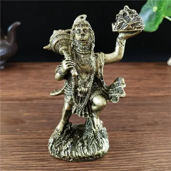 Бронзов цвят, статуята на Хануман, статуетка, декорации от смола, индийски индуистская маймуна, Статуи на Бог Буда, Скулптура и Декорация на дома, Честит подарък