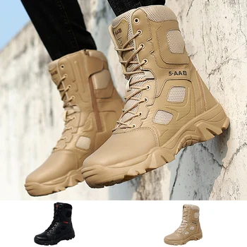 Военни мъжки тактически обувки, мъжки армейските ботильоны, устойчива на плъзгане работа защитни обувки, мотоциклетни ботуши, военни мъжки обувки, обувки за туризъм