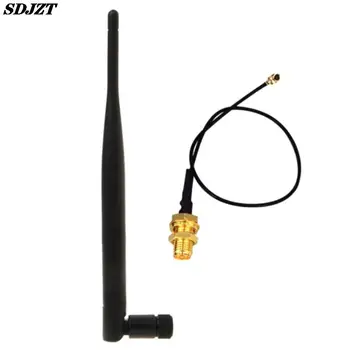 Външна Wifi антена 2,4 Ghz, 5dBi WiFi антена 2,4 g Антена RP-SMA Женски безжичен рутер, кабел-адаптер U. FL/IPX Pigtail