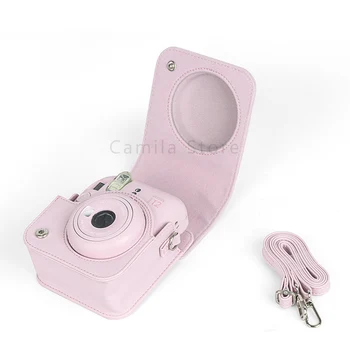 За Fujifilm Instax mini 12 Crystal Clear jelly Camera Мека чанта Защитен калъф за носене-калъф с аксесоари за колан