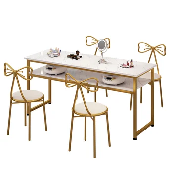 Комплекти от заведения за хранене Маси за Нокти Single Double Beauty Table Мрамор Помощен Кухненски Кът Икономична Класа Coffee Mesa Jantar Furniture