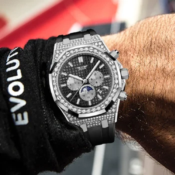 Луксозни Автоматични часовници Мъжки, висок клас марка, механични ръчни часовника 42 мм, бизнес часовници самостоятелно ликвидация, мъжки светещи часовници PINDU 2023