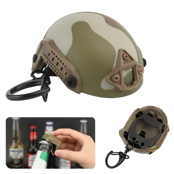Модел тактически бързо шлем Ключодържател Мини Преносим ключодържател за отваряне на бутилки, ключодържател за чанта, аксесоари за военни фенове, подарък
