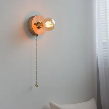 Монтиран на стената лампа, нощно шкафче за спалня, обзавеждане витрина на магазина, идва с монтиран на стената светильником с прибиращ превключвател