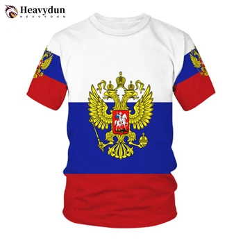 Мъжка тениска с 3D принтом хартата на Русия, дамски лятна тениска с кръгло деколте и къс ръкав, градинска облекло в стил харадзюку с шарени CCCP, върхове оверсайз