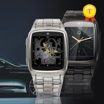 най-продавани часовник с метален корпус, мобилен телефон, смарт часовници steel man с Bluetooth, бизнес часовници, 1.3-мегапикселова камера за ios и Android