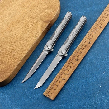 Нова сгъваема дръжка за улицата M390 blade TC4 титановая дръжка тактически походный ловен EDC инструмент за самозащита кухненски нож за плодове