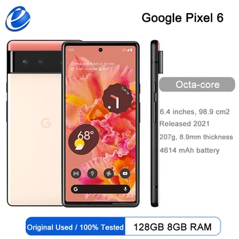 Оригинален Google Pixel 6 5G Отключени смартфон 8 GB RAM И 128 GB ROM 6,4 