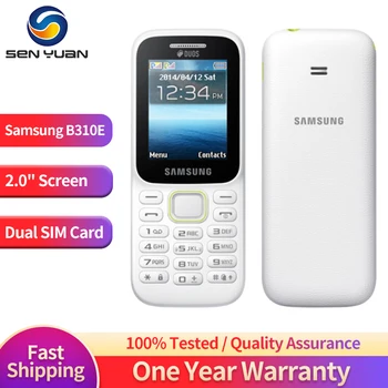 Оригинален Отключени Мобилни телефон Samsung Guru Music 2 B310E 2G С Две SIM-карти, 2.0 TFT-дисплей, английски /Руски клавиатура на мобилен телефон