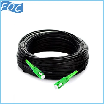 Предварително свързан оптичен пач кабел SC-SC APC Singlemode Sx Основната Outdoor FTTH Fiber Drop Кабел 20 м/30 М/50 м
