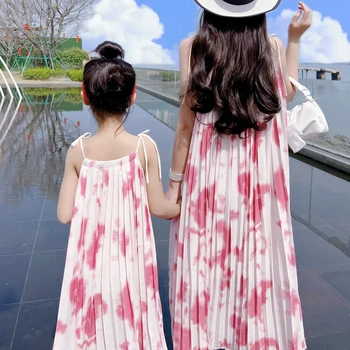 Семеен начин на 2023 г., плажни дрехи за майка и дъщеря, рокли за почивка за малки момичета