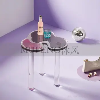 Скандинавски онлайн магазин, известен акрил цвят маса, диван за хол, приставной маса, ъглова маса, прост, лесен, луксозна, малка кръгла маса