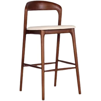 Трапезария стол с дървени крака в скандинавски стил, Дизайнерски външен стол за кухня, хол, тераси, Ергономични мебели Градина, Мебели за дома Sillas