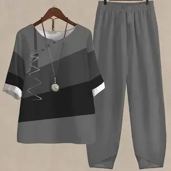 1 комплект Спортен костюм, с бутоните Декор Дишащи дамски дрехи от две части Комплект от две части Ежедневни облекла