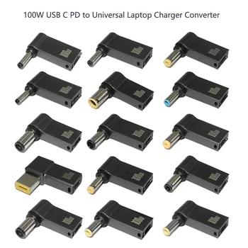 100 W адаптер бързо зареждане USB Type C, универсален USB конектор C, зарядно за лаптоп, конвертор за Dell, Asus, Hp, Acer и Lenovo