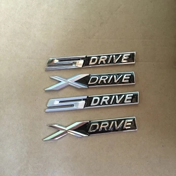 1X 3D ЧЕРЕН метален матиран хром Xdrive X drive Стикер с емблемата на Sdrive S drive за 3 4 5 6 7 серия X1 X3 X5 E70 X6 E71