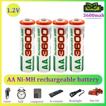 AA 3600 mah 1.2 батерия NiMH акумулаторна батерия е подходяща за дистанционно управление на фенерче, резервна батерия компактна и преносима