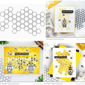 Boo Honeycomb Нови Метални Режещи Удари Албум за Албуми С Релефни Make Card Paper Албум Сам Занаятите Шаблон за Декорация 2023 Нови Постъпления