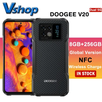 DOOGEE V20 Двойна 5G Здрав Мобилен телефон 8 + GB 256 GB 6,43 