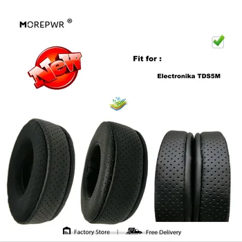 Morepwr Нова актуализация, сменяеми амбушюры за слушалки Electronika TDS5M, кожена възглавница, velvet ръкав за слушалки
