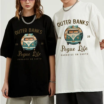 Outer Banks 3 Мъжка Тениска/Дамски Козметична Графична Тениска Поуг Life Тениска Унисекс OBX North Carolina JJ Maybank Памучни Тениски