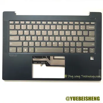 YUEBEISHENG Нови за Lenovo IDEAPAD 540S-14 AIR14-2019 IWL 540S - 14 поставка за ръце американска клавиатура с подсветка горния случай, синьо