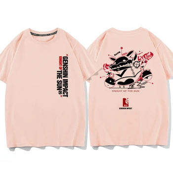 Аниме игра Genshin Impact Keqing KleeA Унисекс Лятна удобна, дишаща тениска с къс ръкав Pain подарък