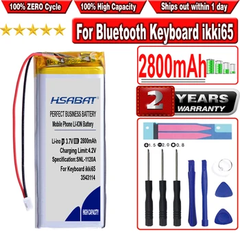 Батерия HSABAT 2800mAh 3543114 за Bluetooth клавиатура ikki65 Aurora R2 Digital Products Goophone 5.5