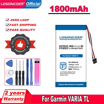 Батерия LOSONCOER 1800 ма 361-00082-00 За батериите Garmin Varia TL, RTL510, Varia RTL501, 010-01951-00