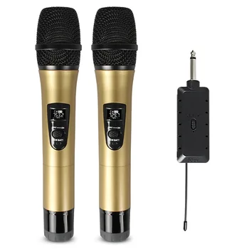 Безжичен Микрофон E8 2 Канал UHF Професионален ръчен микрофон Micphone Micro Телефон за караоке-среща 50 Метра, за да пее песен KTV