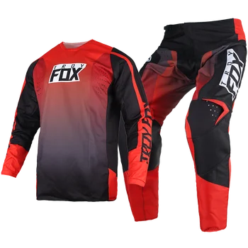 Безплатна доставка Джърси за мотокрос и панталони MX Gear Set МТБ BMX, DH Ендуро Dirt Bike, мъжки женски костюм