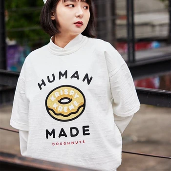 В бъдеще японската тениска с кръгло деколте за мъже и жени, изработени ръчно, с къси ръкави и писмото принтом.
