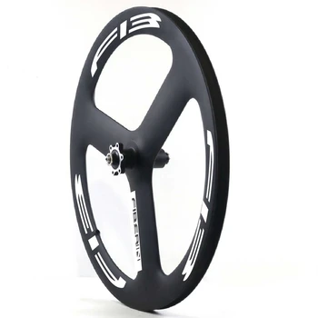 Лого Fiberin FI3 20-Инчов BMX 451 Carbon С Фиксирана къса и три спици, въглеродни влакна диск с 3 спици, плаващи велосипедни изключително важно колела