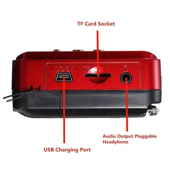 Мини Джобно преносимо радио K11 Многофункционален Цифров FM USB TF MP3-плейър Акустични Устройства Консумативи