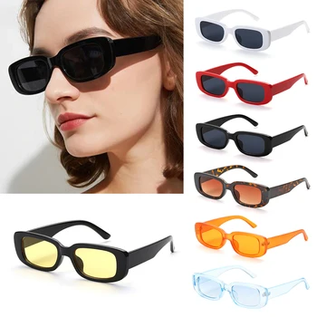 Модерни очила с защита от UV 400 в малка правоъгълна квадратна рамки, слънчеви очила, дамски слънчеви очила