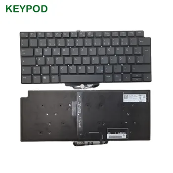 Нова Германия за DELL Latitude 7310, клавиатура за лаптоп със сива подсветка на лаптоп