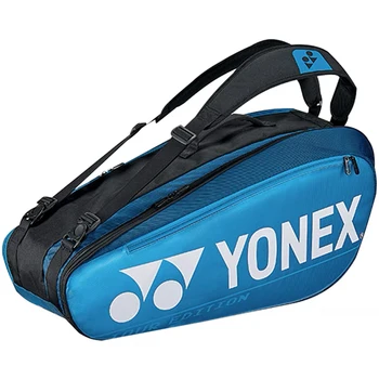 Оригинална синя тенис чанта серията на YONEX Pro Tour Edition, спортна раница на 6 тенис ракети с отделение за обувки за мъже