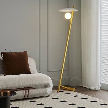 Под лампа, минималистичная лампа за дневна, странично украса на мека мебел, модерна минималистичная спалня, кабинет, вертикална настолна лампа