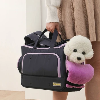 Преносима чанта за домашни любимци Puppy Out, найлонова Чанта за котки с Голям Капацитет, кученце чихуахуа, Йоркшир, чанта за кучета през рамо, Удобни Дишащи