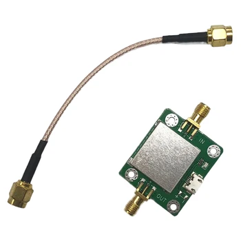Радиочестотни усилвател с ниско ниво на шум 50 М-6 Ghz, коефициент на усилване 20db, 50 Ома, Радиочестотни Усилвател с USB порт захранване и кабел SMA за Hackrf H2